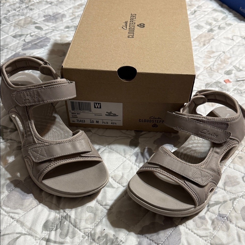 Clarks Mira Bay Sandals - stone 10M